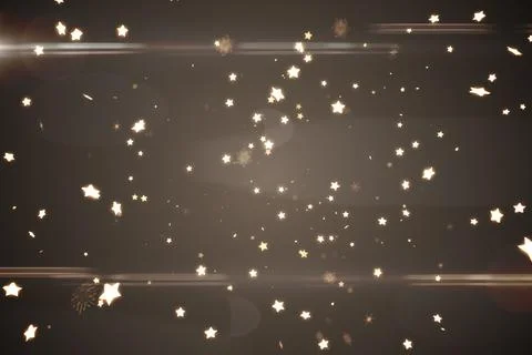 Bright star pattern on black Stock Illustration