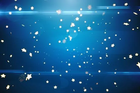 Bright star pattern on blue Stock Photos