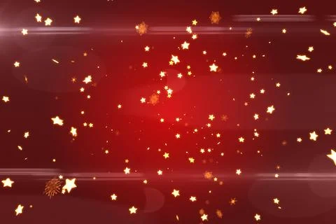 Bright star pattern on red Stock Illustration