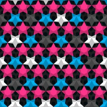 Bright star seamless pattern Stock Illustration