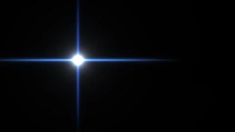 Bright star shining in the dark night sky with blue light Stock Footage 338237084