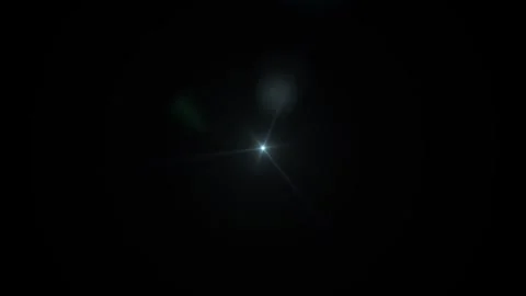 Bright Starburst in Deep Space with Light Flare and Dark Background Stock Footage 345433933