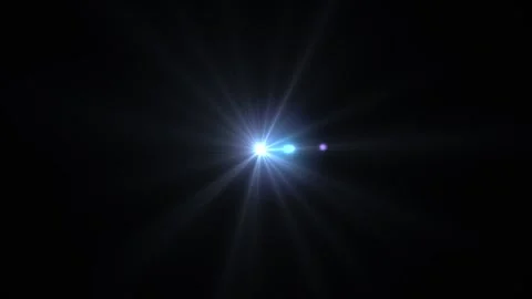 Bright Starburst Lighting Effect with Lens Flare Stock Footage 338301506