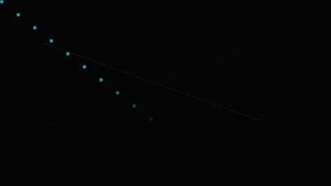 A bright starlink satellite train streaking across the dark night sky Stock Footage 339617604
