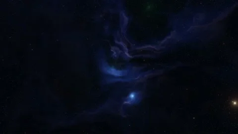 Bright starry sky and blue Nebula Stock Footage 220906080