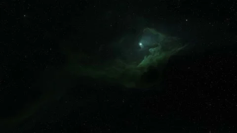 Bright starry sky and green Nebula Stock Footage 220905846