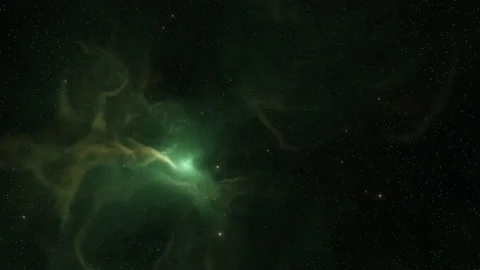 Bright starry sky and green Nebula Stock Footage 221112907