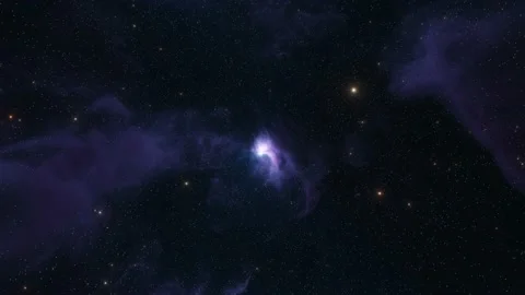 Bright starry sky and purple Nebula Stock Footage 221460718