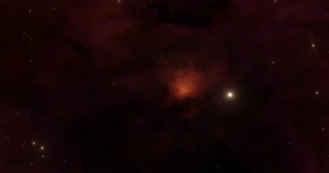 Bright starry sky and red Nebula,8k video Stock Footage 219477166