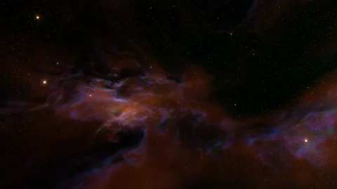 Bright starry sky and red Nebula,8k video Stockbeeldmateriaal 219979699