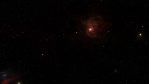 Bright starry sky and red Nebula,8k video Stock Footage 219980125