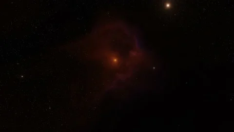 Bright starry sky and red Nebula Stock Footage 220905639
