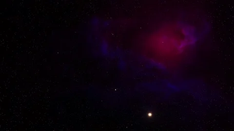 Bright starry sky and red Nebula Stock Footage 220905771