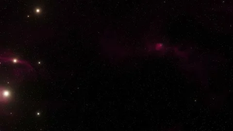 Bright starry sky and red Nebula Stock Footage 221387408
