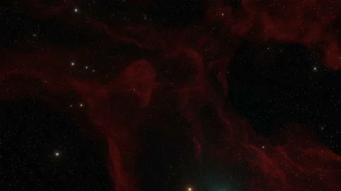 Bright starry sky and red Nebula Stock Footage 221387436