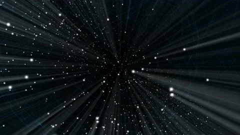 Bright stars and light rays exploding glitter and sparkle in space Video stock 207711953