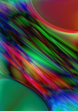 Bright streams between red and green bubbles Stock Illustration