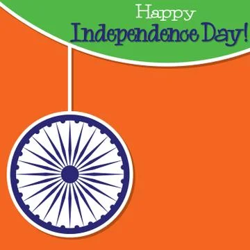 Bright string Indian Independence Day card in vector format.. Stock Illustration