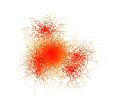 Bright String Mess Flat Graphics Illustration 스톡 일러스트