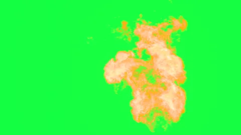 Bright Strong Burning on Chromakey 4K Stock Footage 326321016
