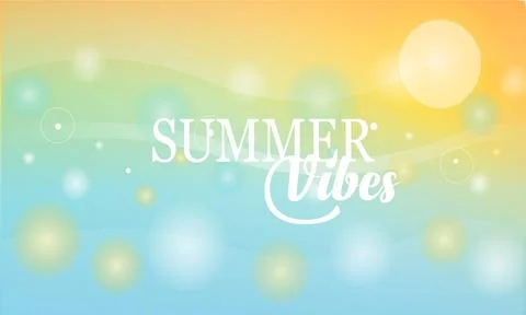 Bright summer abstract background with soft bokeh lights and sunny Stock Illustration