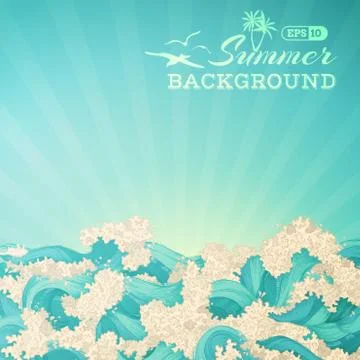 Bright summer background. Stock Illustration