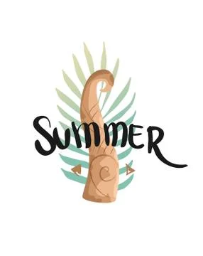 Bright summer illustration. Stock Illustration