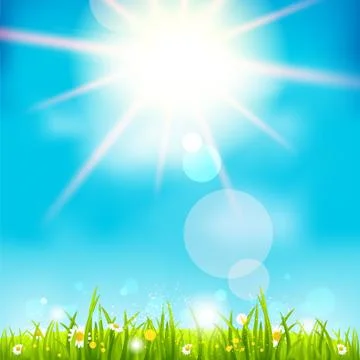 Bright summer midday Stock Illustration