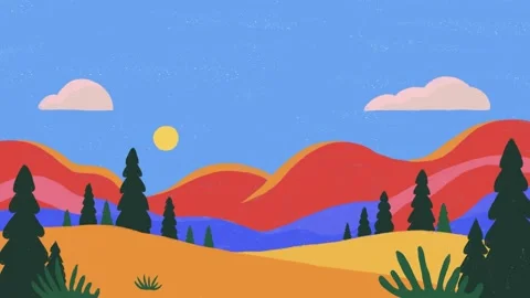 Bright Summer Mountain Scene Stock Footage 296365990