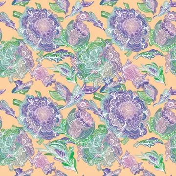 Bright Summer Pastel Pattern Stock Illustration