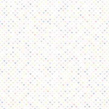 Bright summer pattern with hearts Stock Illustration