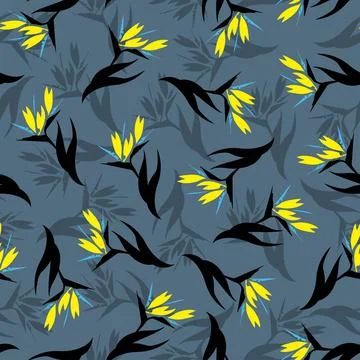 Bright summer seamless floral pattern Stock Illustration