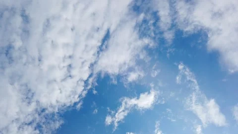 Bright Summer Sky with Moving Clouds Natural Background Vídeos de archivo 330438850