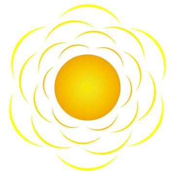 Bright Summer Sun Icon イラスト素材
