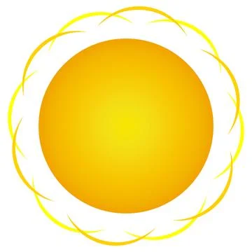 Bright Summer Sun Icon Stock Illustration