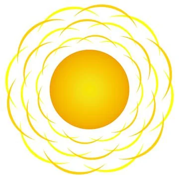 Bright Summer Sun Icon Stock Illustration