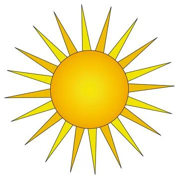 Bright Summer Sun Icon イラスト素材