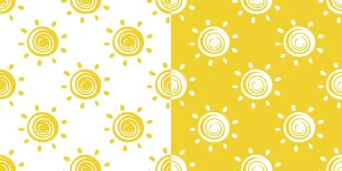 Bright summer sunny seamless pattern イラスト素材
