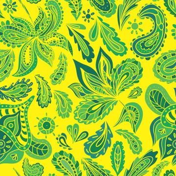 Bright Summer Textile Pattern Stock Illustration
