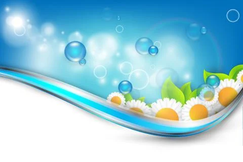 Bright summer vector background Illustrazione stock