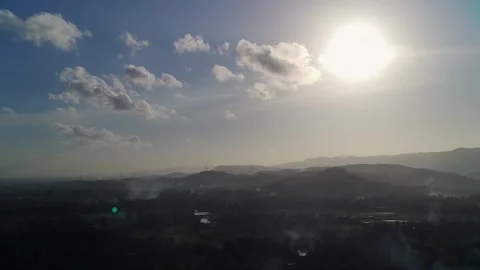 The bright Sun adn Clouds Stock Footage 247000565