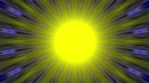 Bright sun on a blue background Stock Footage 212458859