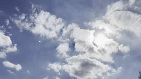 Bright Sun Breaking Through White Clouds Vídeos de archivo 344883591