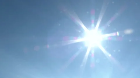 Bright Sun Flare Fly By And Zoom Transition Stock Footage