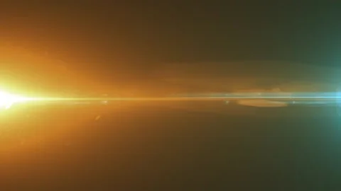 Bright sun flare with golden light rays Stock Footage 320087283
