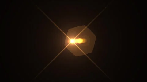 Bright Sun Flare with Lens Effects Creating Hexagonal Light Patterns Video stock 337226465