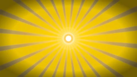 Bright Sun Motion with Radiant Rays in a Vibrant Yellow Background for Dyna.. Stock Footage 342670562