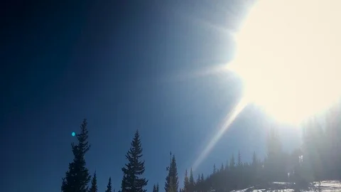 Bright Sun on Mountain Stockbeeldmateriaal 84711159