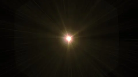 Bright Sun at Night with Radiant Light Rays and Dark Sky Background Stock Footage 340413007
