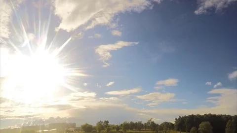 Bright sun over the forest timelapse Stock Footage 79814338